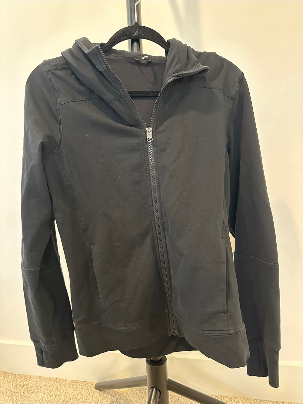 lululemon athletica Black Lightweight Hooded Zip Jacket